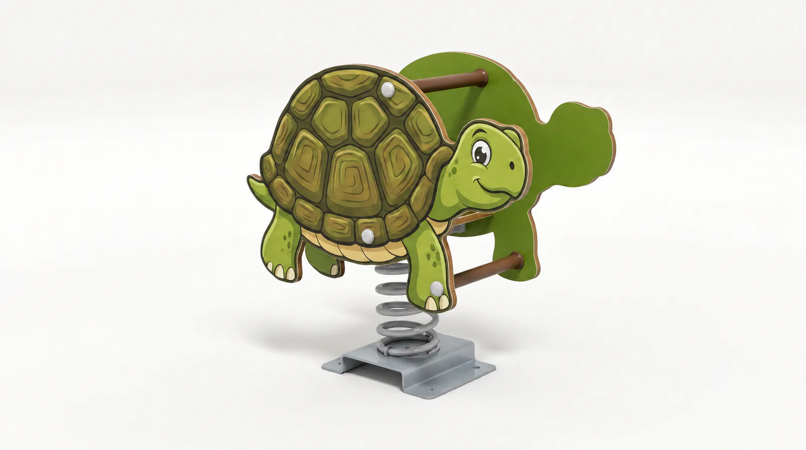 turtle spring rider durable outdoor playground equipment by HonPlay - full product view