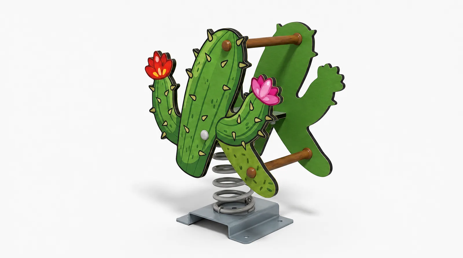 cactus spring rider commercial outdoor playground rocking by HonPlay - full product view