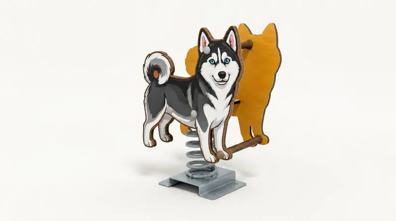 Husky Spring Rider - Animal Themed Playground Equipment - Playground equipment by HonPlay
