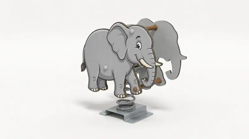 Elephant Spring Rider - Durable Outdoor Playground Rocker - Playground equipment by HonPlay
