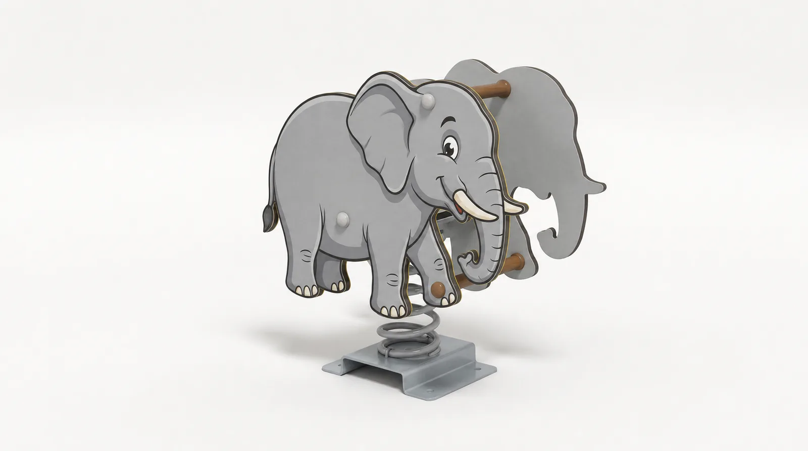 elephant spring rider durable outdoor playground rocker by HonPlay - full product view