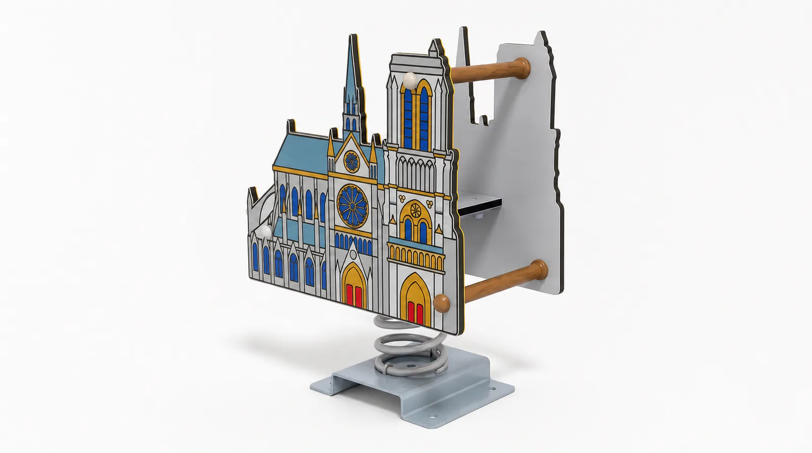 notre dame cathedral spring rider iconic by HonPlay - full product view