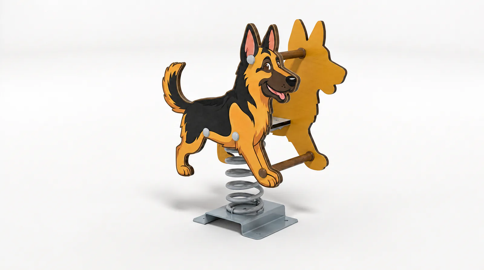 german shepherd spring rider durable outdoor playground equi by HonPlay - full product view