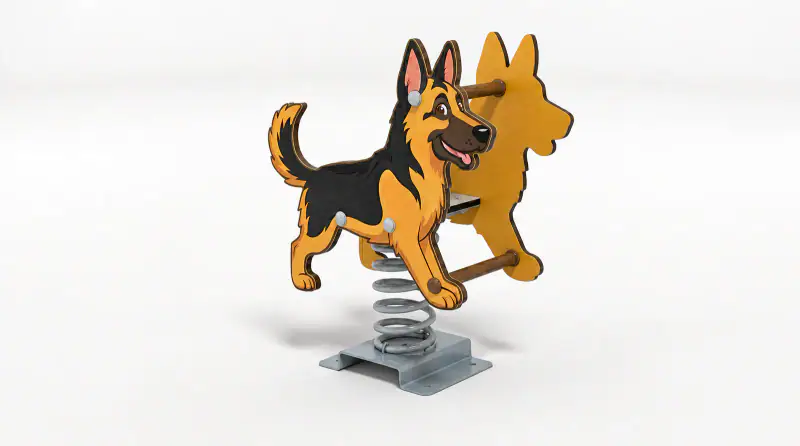 German Shepherd Spring Rider - Durable Outdoor Playground Equipment - Playground equipment by HonPlay