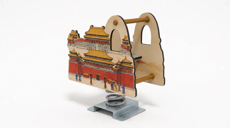 Forbidden City Themed Spring Rider - Cultural Outdoor Playground Equipment - Playground equipment by HonPlay