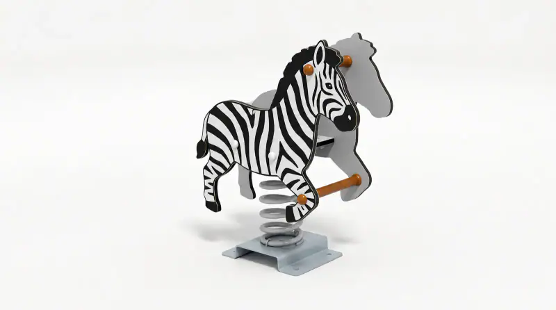 Zebra Spring Rider - Durable Outdoor Playground Rocker - Playground equipment by HonPlay