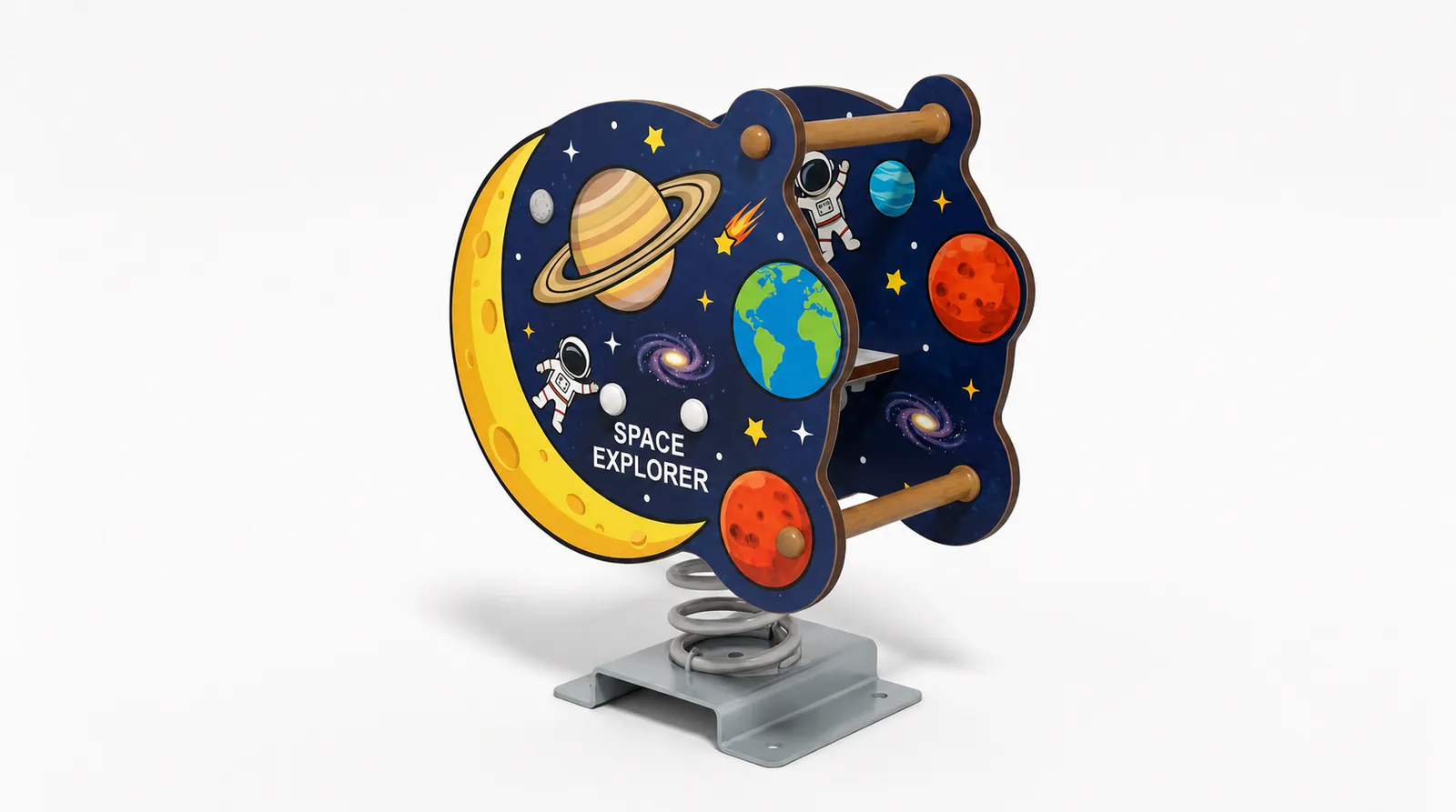 space explorer spring rider themed outdoor playground equipm by HonPlay - full product view