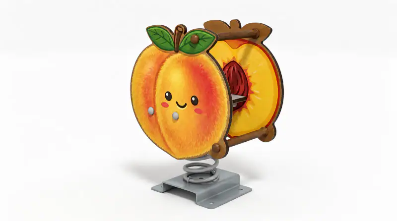 Peach Spring Rider - Freestanding Playground Spring Rocker - Playground equipment by HonPlay