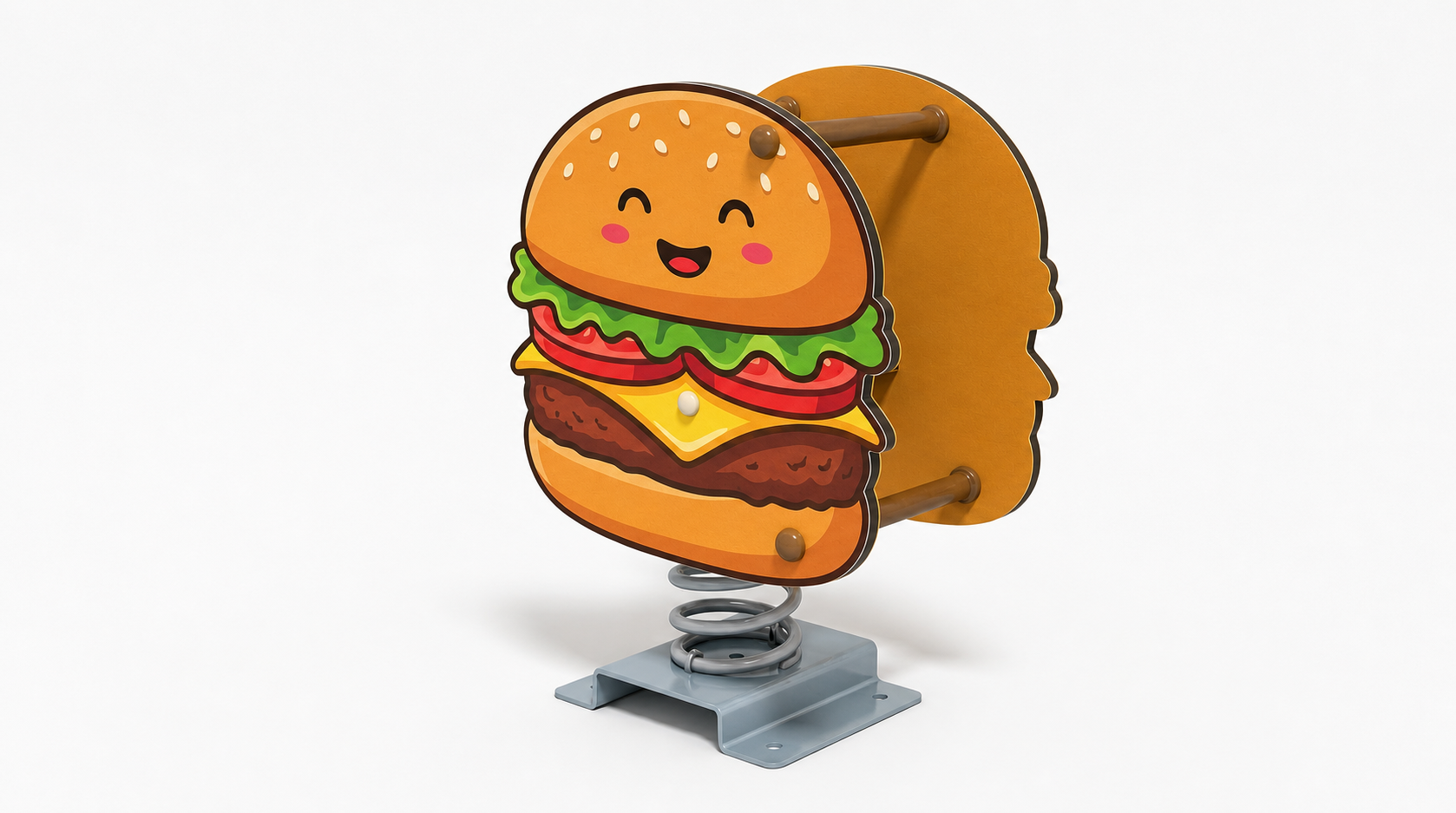 happy burger spring rider freestanding outdoor playground eq by HonPlay - full product view
