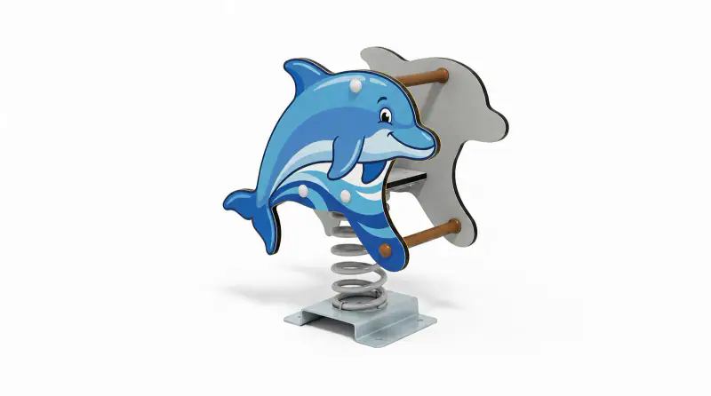 Dolphin Spring Rider - Commercial Outdoor Playground Equipment - Playground equipment by HonPlay