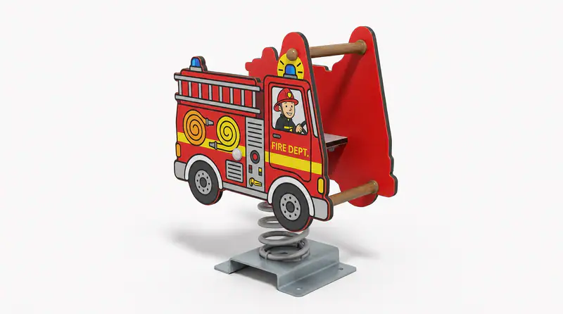 Fire Truck Spring Rider - Imaginative Outdoor Playground Equipment - Playground equipment by HonPlay
