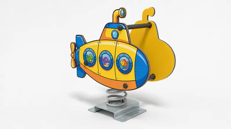 Submarine Spring Rider - Imaginative Outdoor Playground Equipment - Playground equipment by HonPlay