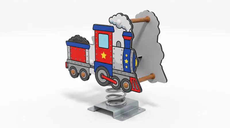 Steam Train Spring Rider - Interactive Outdoor Playground Equipment - Playground equipment by HonPlay