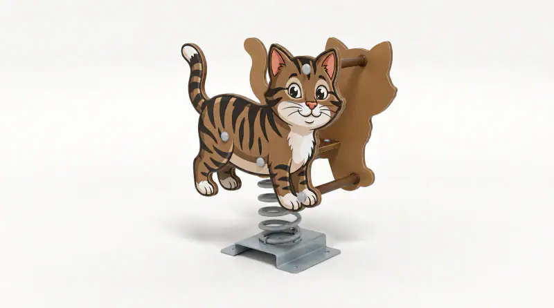 Tabby Cat Spring Rider - Durable Outdoor Playground Equipment - Playground equipment by HonPlay