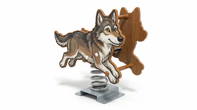 Wolf Spring Rider - Durable Outdoor Playground Spring Rocker - Playground equipment by HonPlay