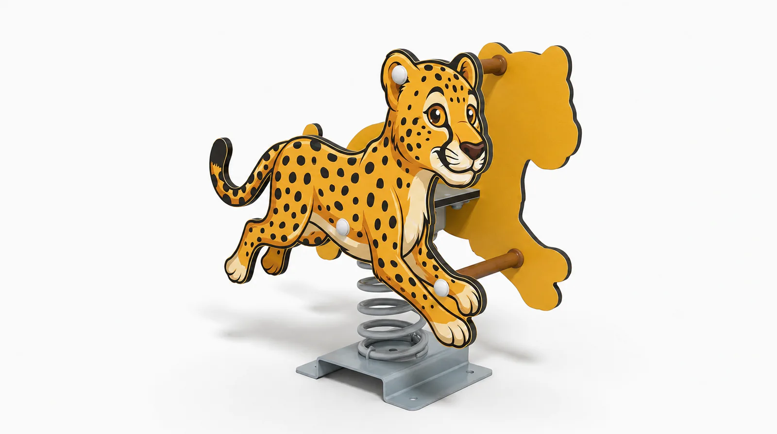 cheetah spring rider durable outdoor playground rocker by HonPlay - full product view