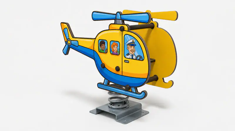Helicopter Spring Rider - Commercial Outdoor Playground Rocker - Playground equipment by HonPlay