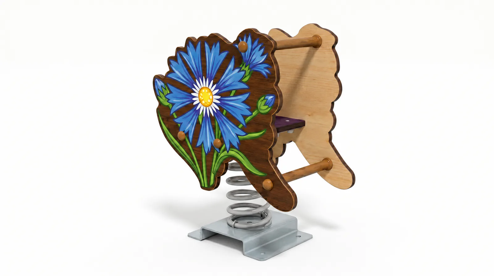 cornflower spring rider durable outdoor playground rocker by HonPlay - full product view