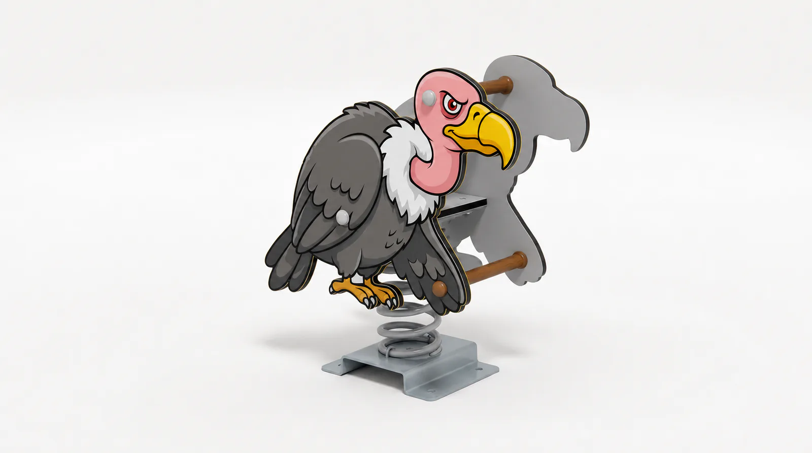 vulture spring rider commercial playground rocker by HonPlay - full product view