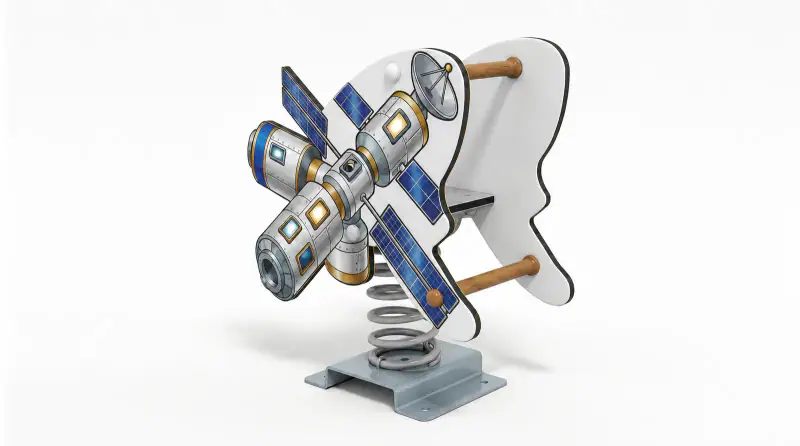 Satellite Spring Rider - Space Theme Playground Equipment - Playground equipment by HonPlay