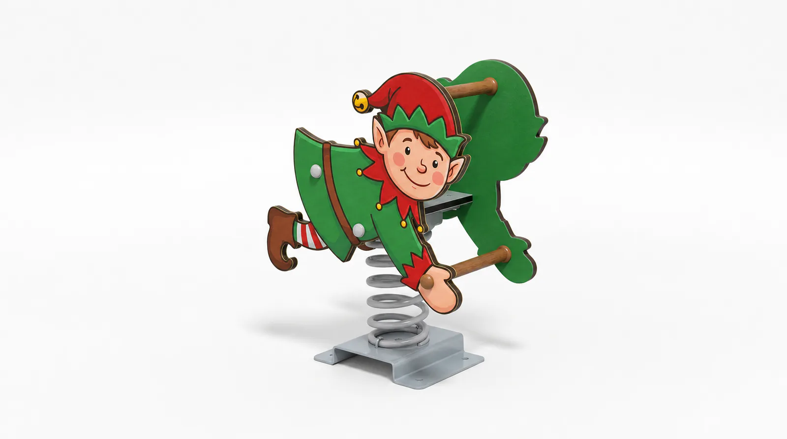 elf spring rider festive outdoor playground equipment by HonPlay - full product view
