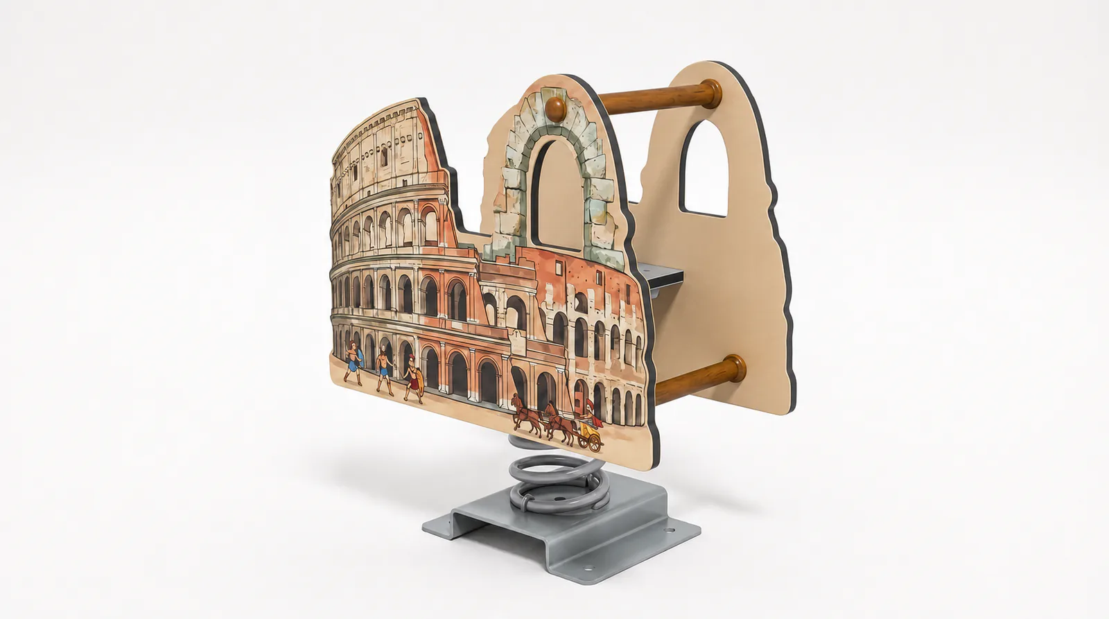 colosseum themed spring rider historical playground by HonPlay - full product view