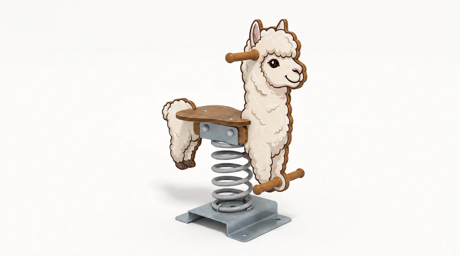alpaca spring rider durable outdoor playground equipment by HonPlay - full product view