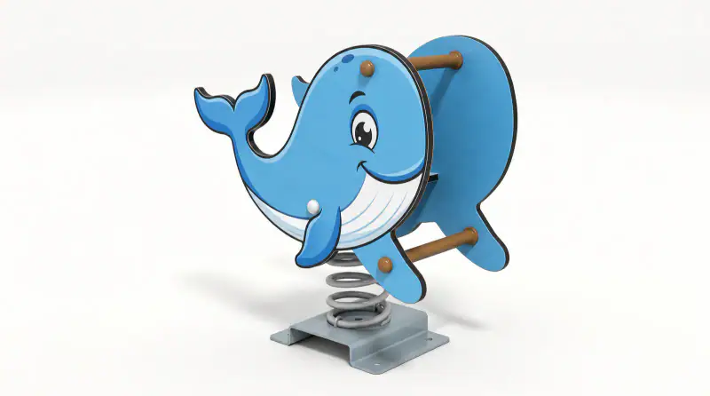 Whale Spring Rider - Commercial Playground Rocking Equipment - Playground equipment by HonPlay
