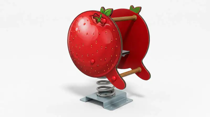 Strawberry Spring Rider - Durable Outdoor Playground Rocker - Playground equipment by HonPlay