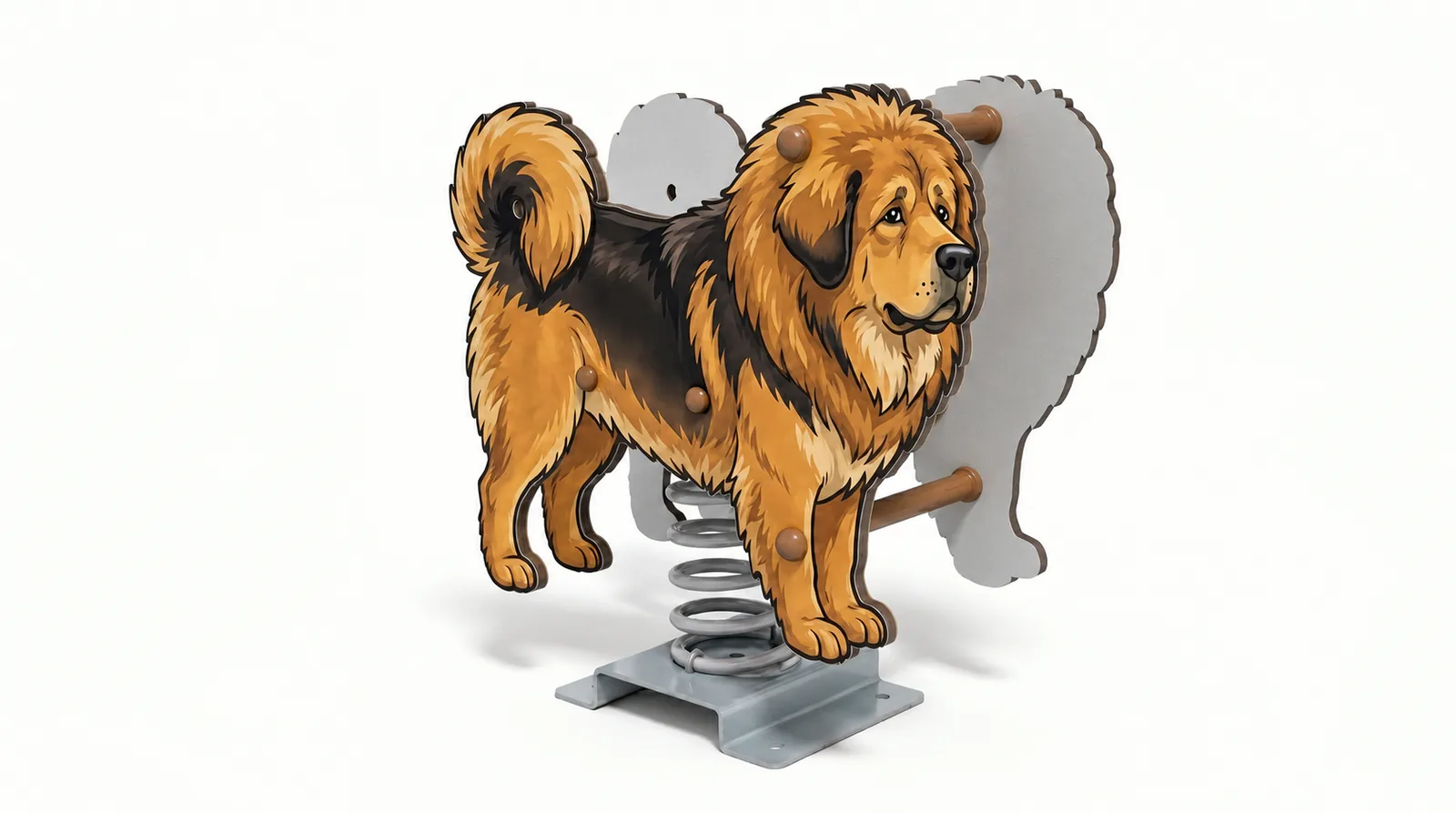 tibetan mastiff spring rider durable freestanding by HonPlay - full product view