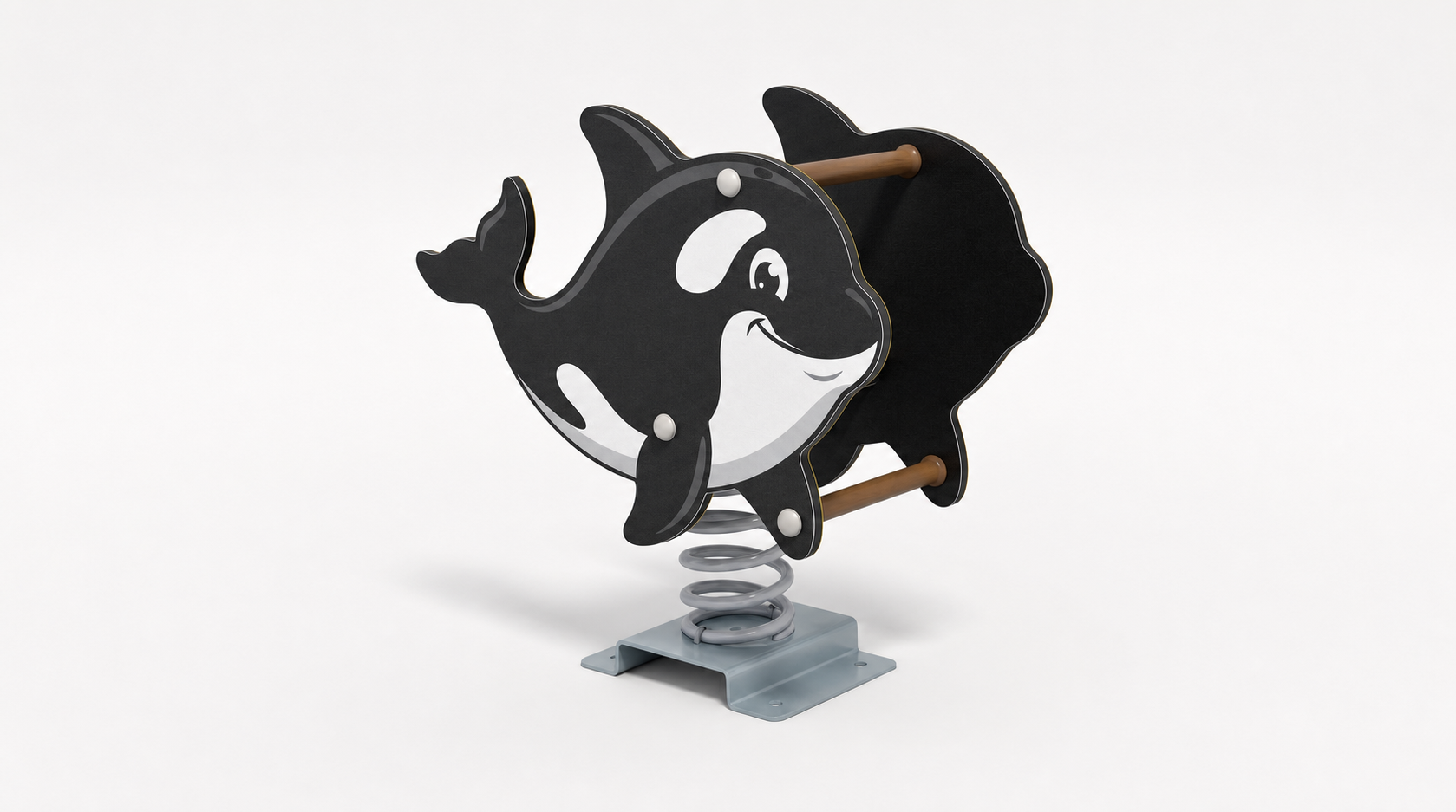 orca spring rider durable outdoor playground rocker by HonPlay - full product view