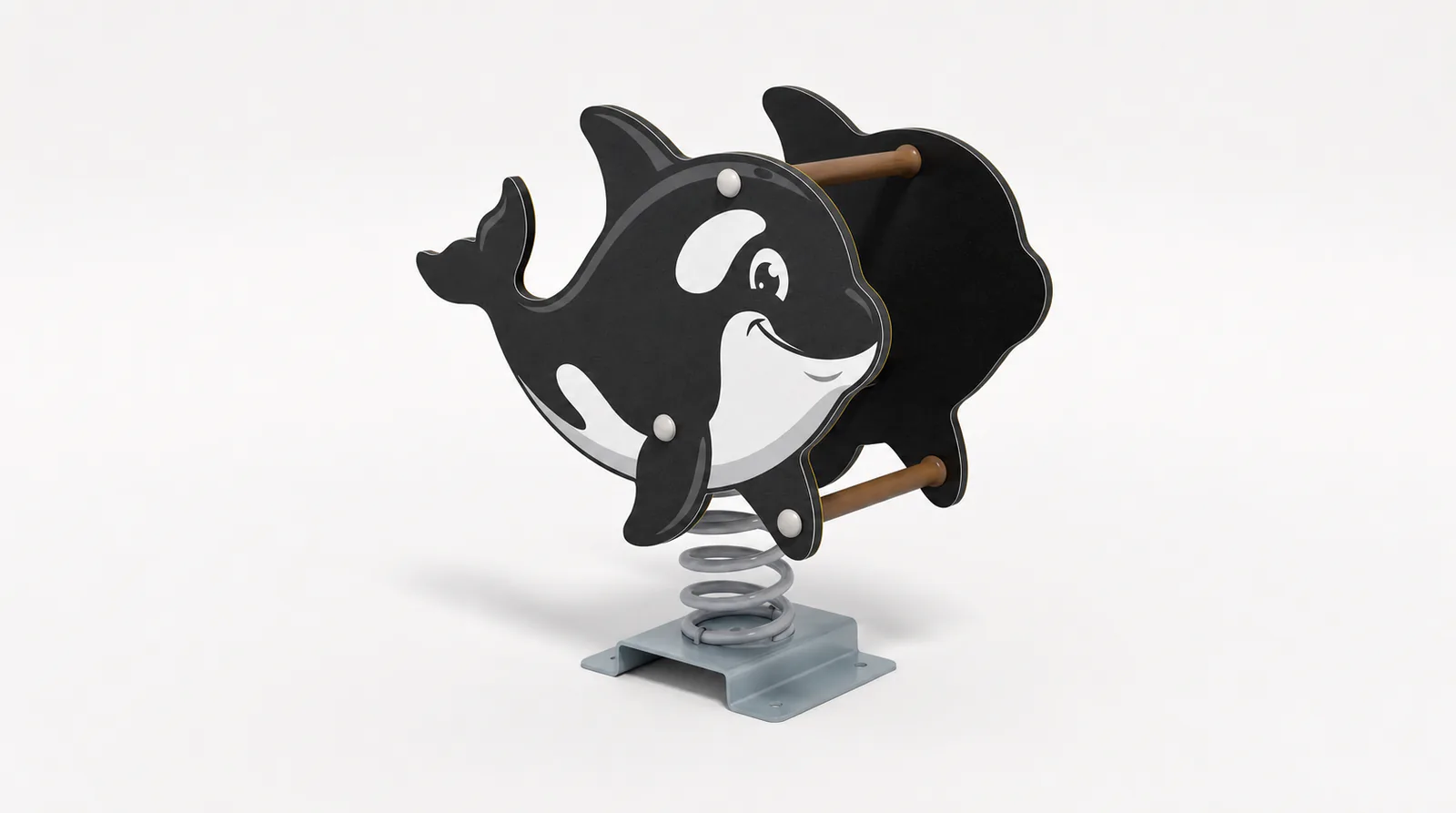 orca spring rider durable outdoor playground rocker by HonPlay - full product view