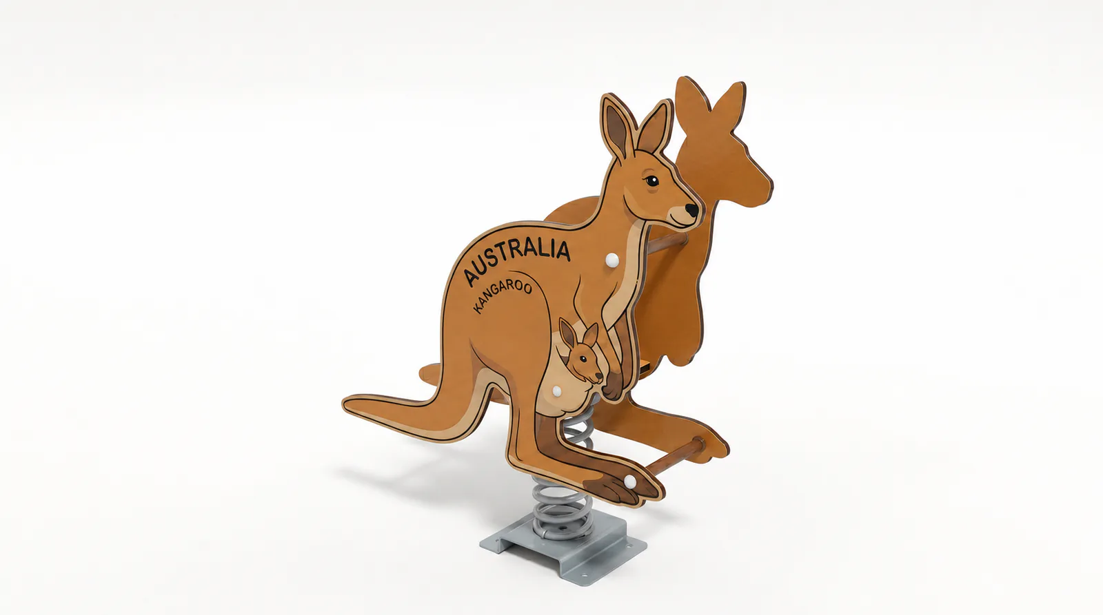 kangaroo spring rider durable outdoor playground equipment by HonPlay - full product view
