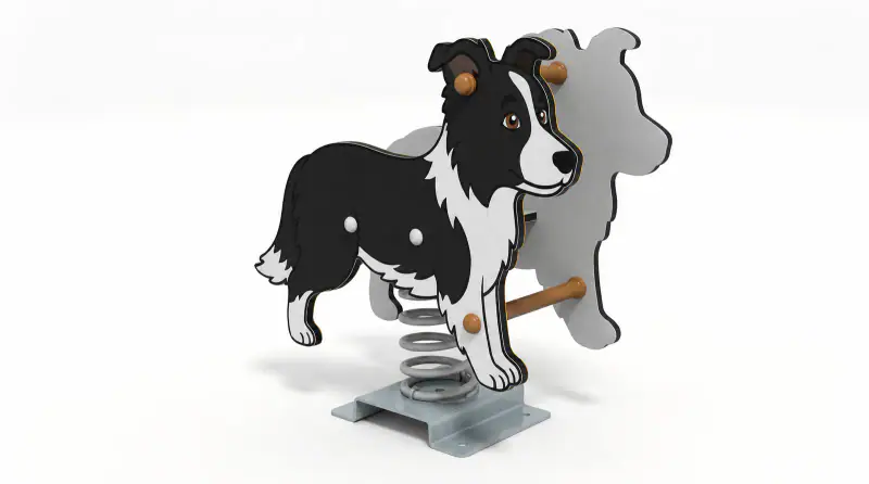 Border Collie Spring Rider - Durable Outdoor Playground Equipment - Playground equipment by HonPlay