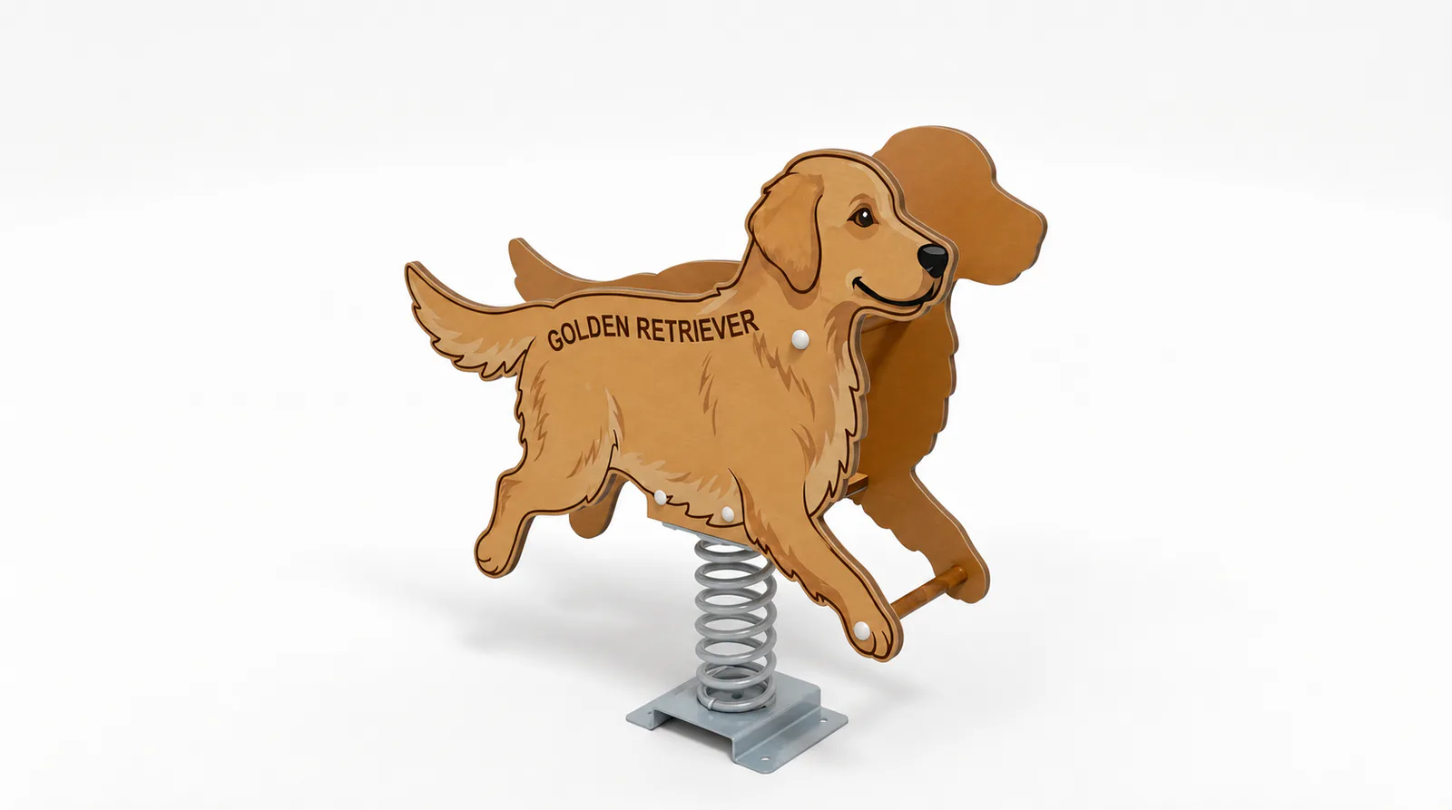 golden retriever spring rider animal themed by HonPlay - full product view