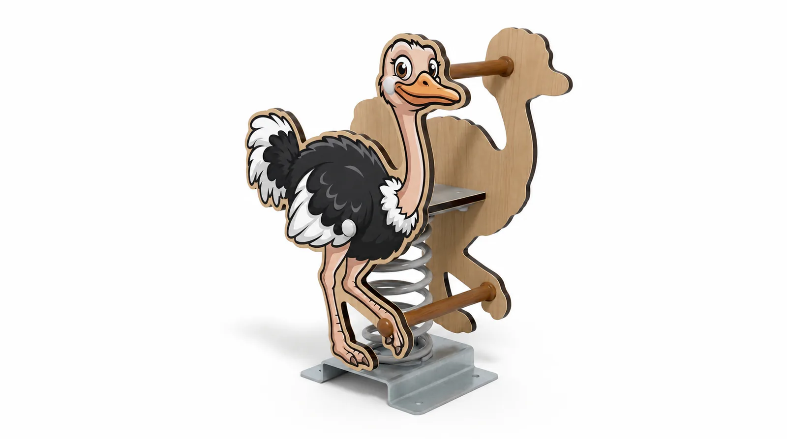 ostrich spring rider durable outdoor playground rocker by HonPlay - full product view