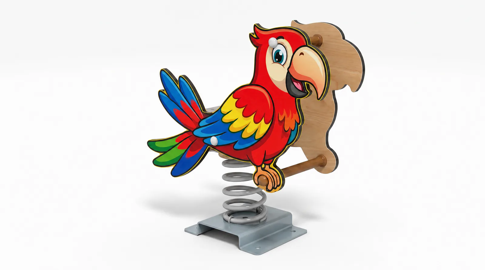 parrot spring rider durable outdoor playground rocker by HonPlay - full product view