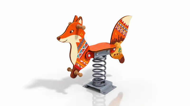 Fox Spring Rider - Durable Outdoor Playground Rocker - Playground equipment by HonPlay