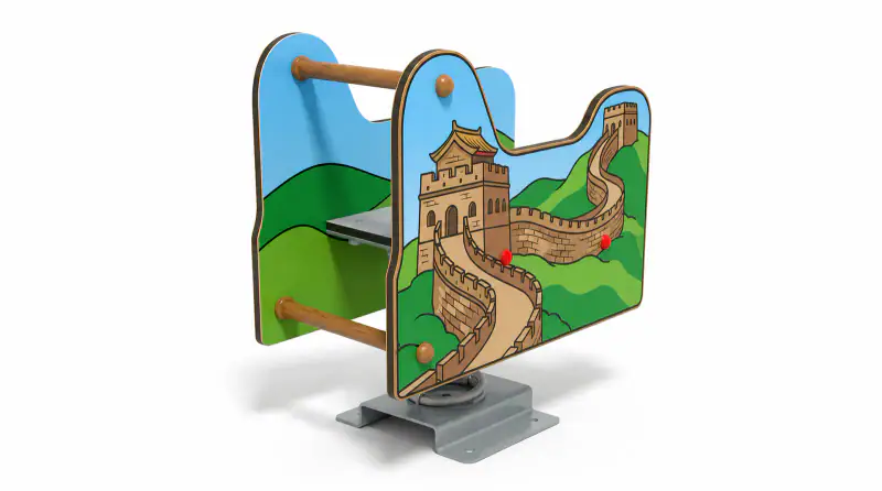 Great Wall Theme Spring Rider - Durable Outdoor Playground Rocker - Playground equipment by HonPlay