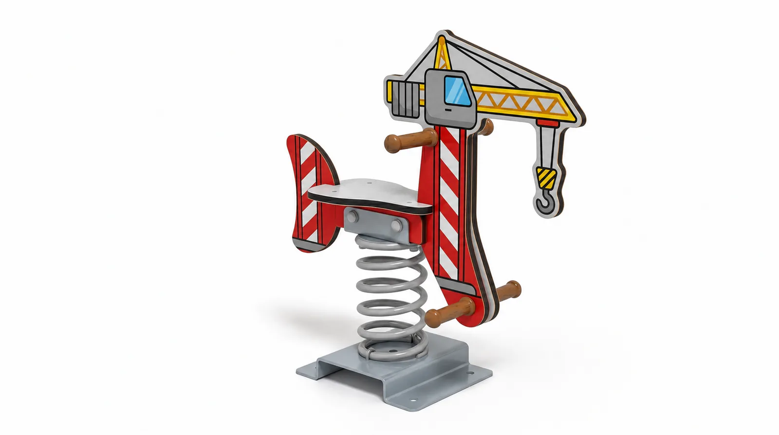 crane spring rider interactive outdoor playground equipment by HonPlay - full product view