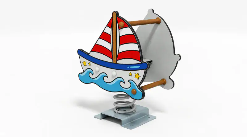 Sailboat Spring Rider - Outdoor Playground Rocking Equipment - Playground equipment by HonPlay