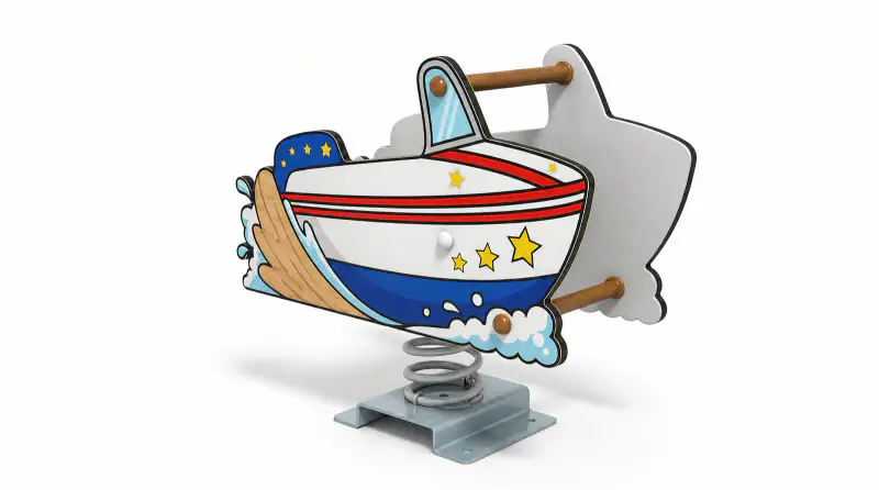 Nautical Speedboat Spring Rider - Commercial Playground Rocking Equipment - Playground equipment by HonPlay