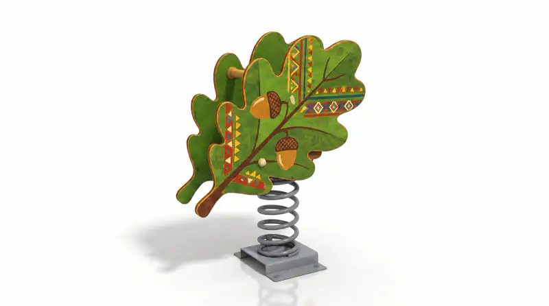 Oak Leaf Spring Rider - Nature-Themed Freestanding Playground Equipment - Playground equipment by HonPlay