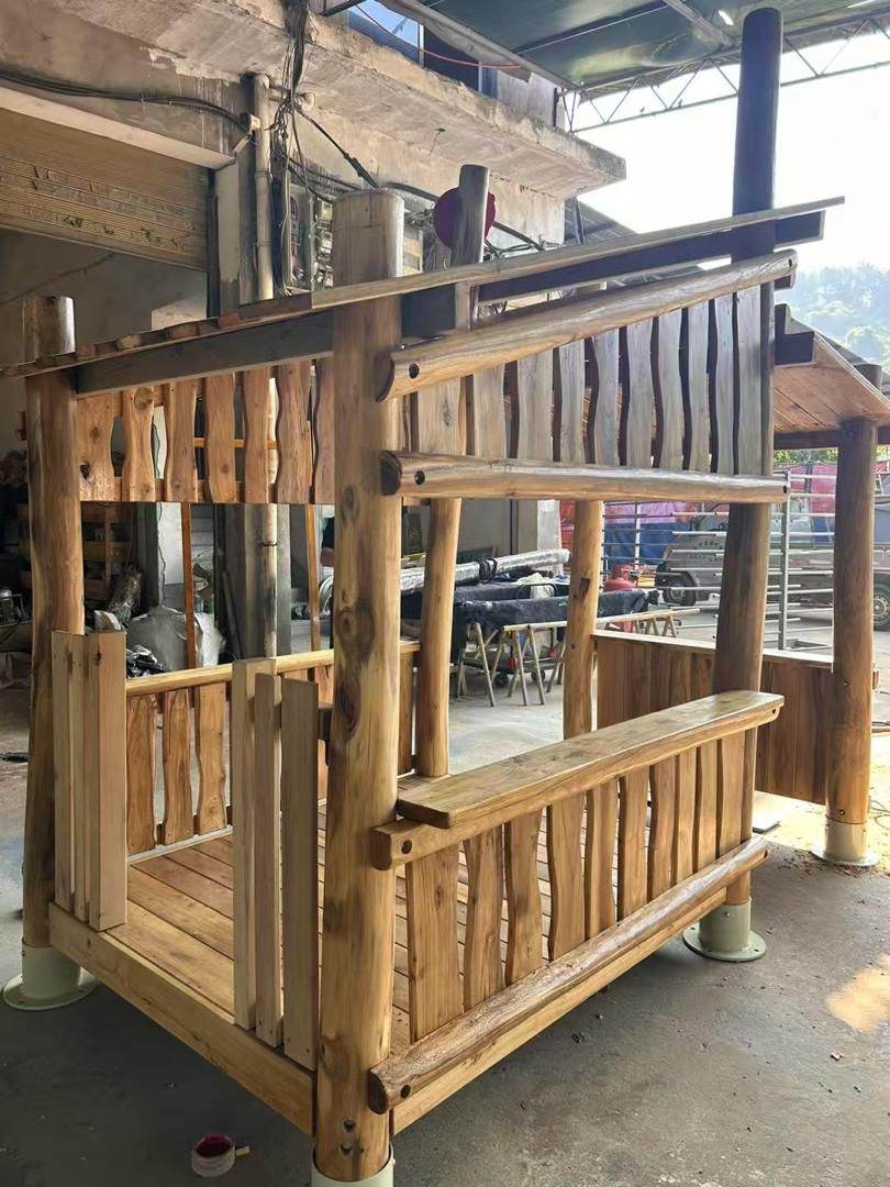 Honplay indoor playground factory in Yongjia, Wenzhou, Zhejiang, showing timber play equipment in production for customized playground projects